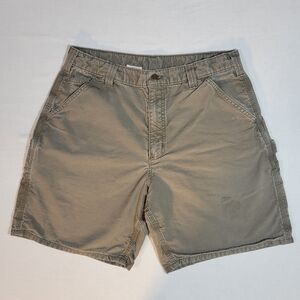 Carhartt (Men's 34) Original Fit Stained Worked In Olive Drab Cargo Shorts